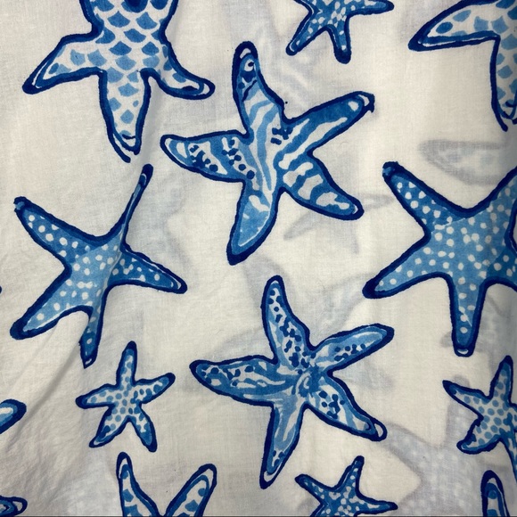 Gretchen Scott blue starfish tunic top. XS - Picture 6 of 7